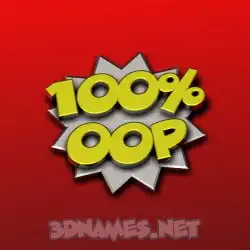 oop in 100 Percent style - 3D name wallpaper