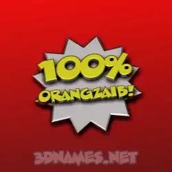 orangzaib in 100 Percent style - 3D name wallpaper