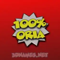 oria in 100 Percent style - 3D name wallpaper