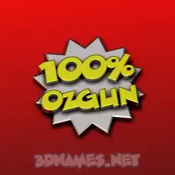 ozgun in 100 Percent style - 3D name wallpaper