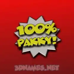 pakky in 100 Percent style - 3D name wallpaper