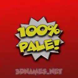 pale in 100 Percent style - 3D name wallpaper
