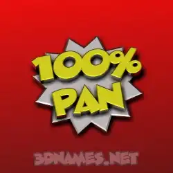 pan in 100 Percent style - 3D name wallpaper
