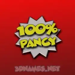 pancy in 100 Percent style - 3D name wallpaper