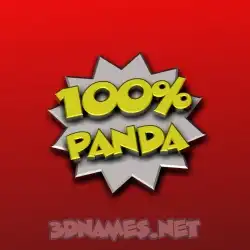 panda in 100 Percent style - 3D name wallpaper
