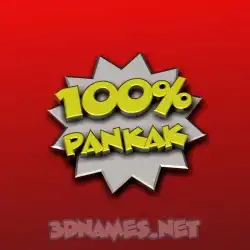 pankak in 100 Percent style - 3D name wallpaper