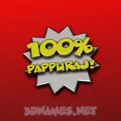 pappuraj in 100 Percent style - 3D name wallpaper