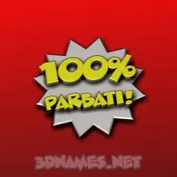parbati in 100 Percent style - 3D name wallpaper