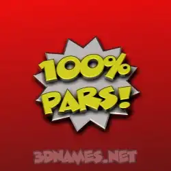 pars in 100 Percent style - 3D name wallpaper