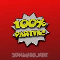 partik in 100 Percent style - 3D name wallpaper