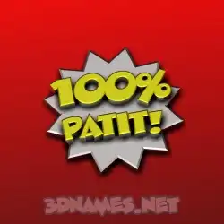 patit in 100 Percent style - 3D name wallpaper