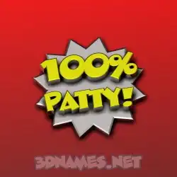 patty in 100 Percent style - 3D name wallpaper