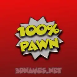 pawn in 100 Percent style - 3D name wallpaper