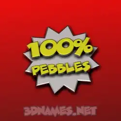 pebbles in 100 Percent style - 3D name wallpaper