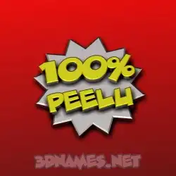 peelu in 100 Percent style - 3D name wallpaper