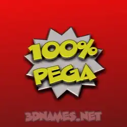 pega in 100 Percent style - 3D name wallpaper