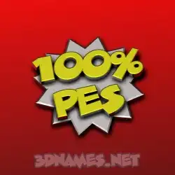 pes in 100 Percent style - 3D name wallpaper
