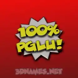pglu in 100 Percent style - 3D name wallpaper