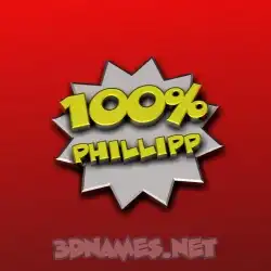 phillipp in 100 Percent style - 3D name wallpaper