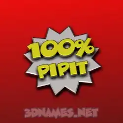pipit in 100 Percent style - 3D name wallpaper