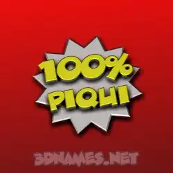 piqui in 100 Percent style - 3D name wallpaper