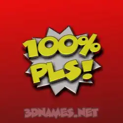 pls in 100 Percent style - 3D name wallpaper