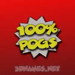 pogs in 100 Percent style - 3D name wallpaper
