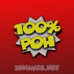 poh in 100 Percent style - 3D name wallpaper