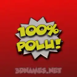 polu in 100 Percent style - 3D name wallpaper