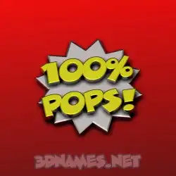 pops in 100 Percent style - 3D name wallpaper