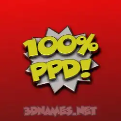 ppd in 100 Percent style - 3D name wallpaper
