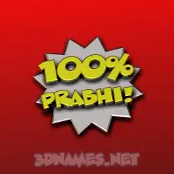 prabhi in 100 Percent style - 3D name wallpaper