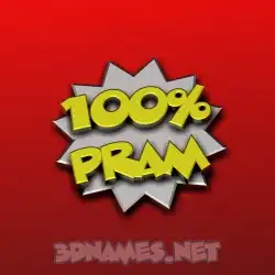 pram in 100 Percent style - 3D name wallpaper