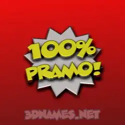 pramo in 100 Percent style - 3D name wallpaper