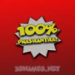 prashantha in 100 Percent style - 3D name wallpaper