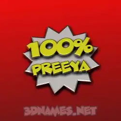 preeya in 100 Percent style - 3D name wallpaper