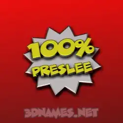 preslee in 100 Percent style - 3D name wallpaper