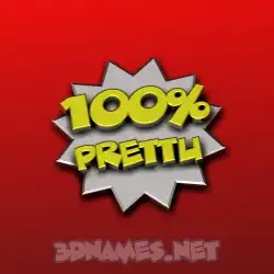 prettu in 100 Percent style - 3D name wallpaper