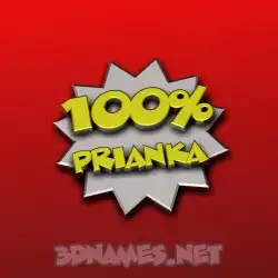 prianka in 100 Percent style - 3D name wallpaper