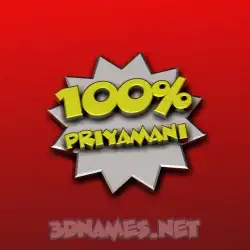 priyamani in 100 Percent style - 3D name wallpaper