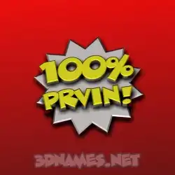 prvin in 100 Percent style - 3D name wallpaper