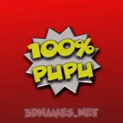 pupu in 100 Percent style - 3D name wallpaper