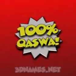 qaswa in 100 Percent style - 3D name wallpaper