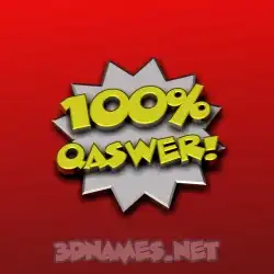 qaswer in 100 Percent style - 3D name wallpaper