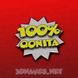 qonita in 100 Percent style - 3D name wallpaper