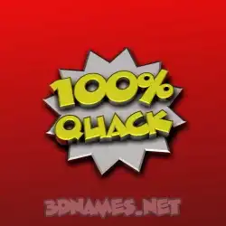 quack in 100 Percent style - 3D name wallpaper