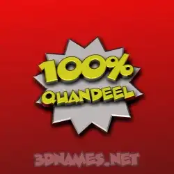 quandeel in 100 Percent style - 3D name wallpaper