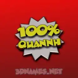 quannh in 100 Percent style - 3D name wallpaper