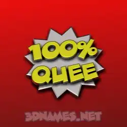 quee in 100 Percent style - 3D name wallpaper