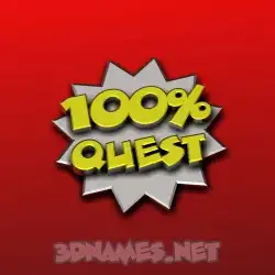 quest in 100 Percent style - 3D name wallpaper